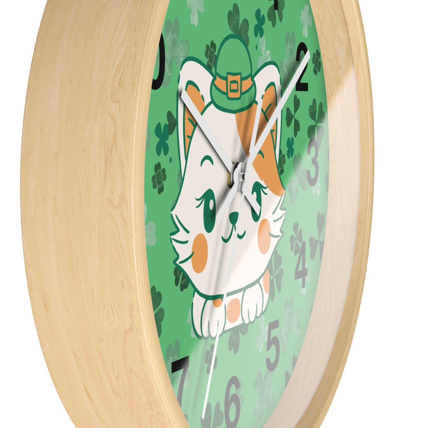 Shamrock Kitty Wall Clock - Home Decor - Epileptic Al’s Shop