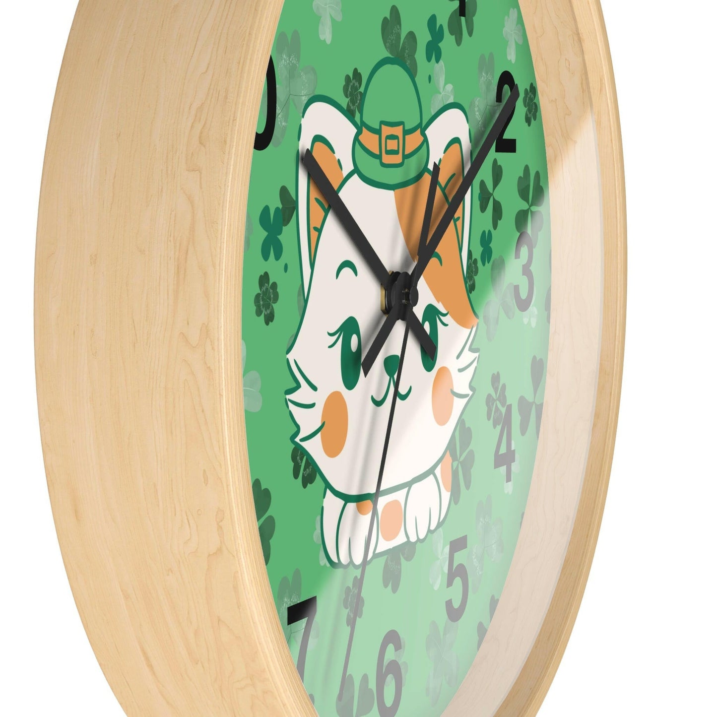 Shamrock Kitty Wall Clock - Home Decor - Epileptic Al’s Shop