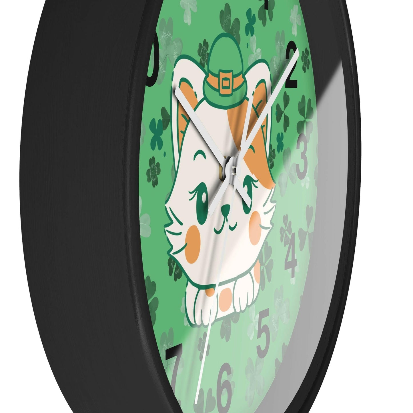 Shamrock Kitty Wall Clock - Home Decor - Epileptic Al’s Shop