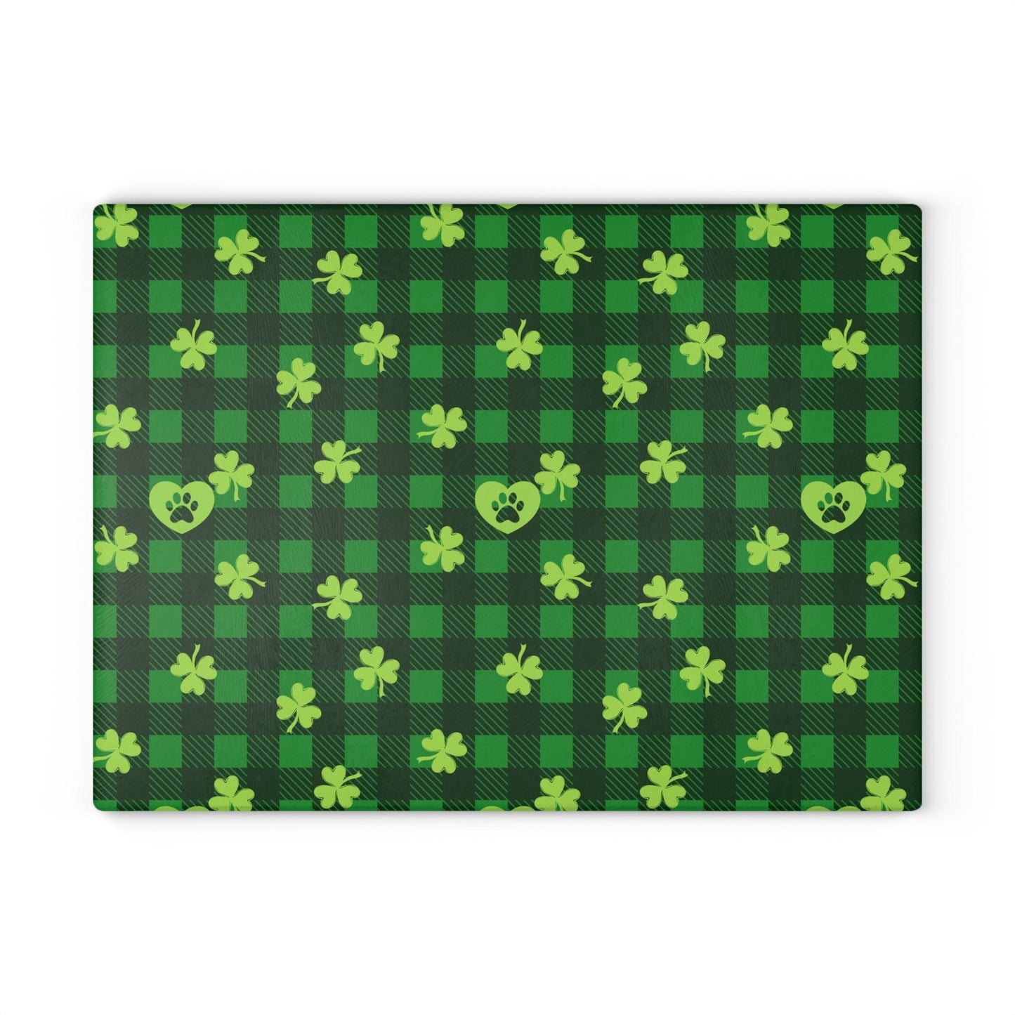 Shamrock Paws Paws Glass Cutting Board - Home Decor - Epileptic Al’s Shop
