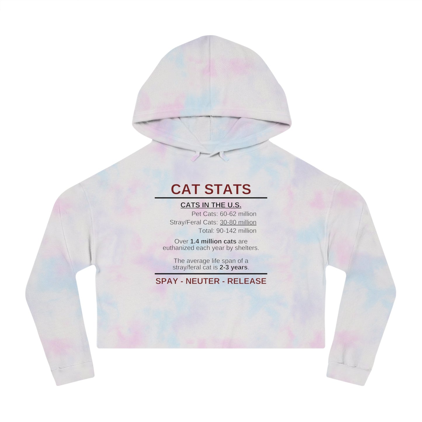 Spay Neuter Release Women's Cropped Hooded Sweatshirt - Hoodie - EpiAl's Shop
