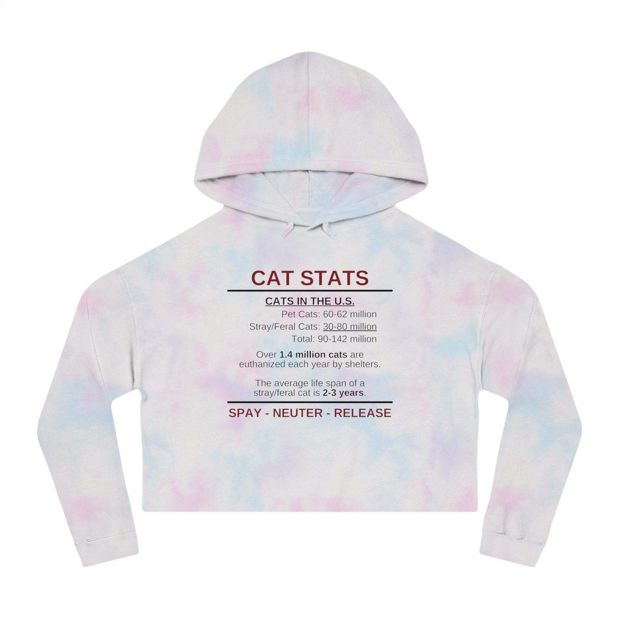 Spay Neuter Release Women's Cropped Hooded Sweatshirt - Hoodie - EpiAl's Shop