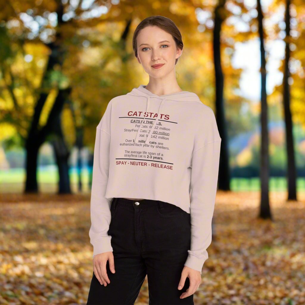 Spay Neuter Release Women's Cropped Hooded Sweatshirt - Hoodie - EpiAl's Shop