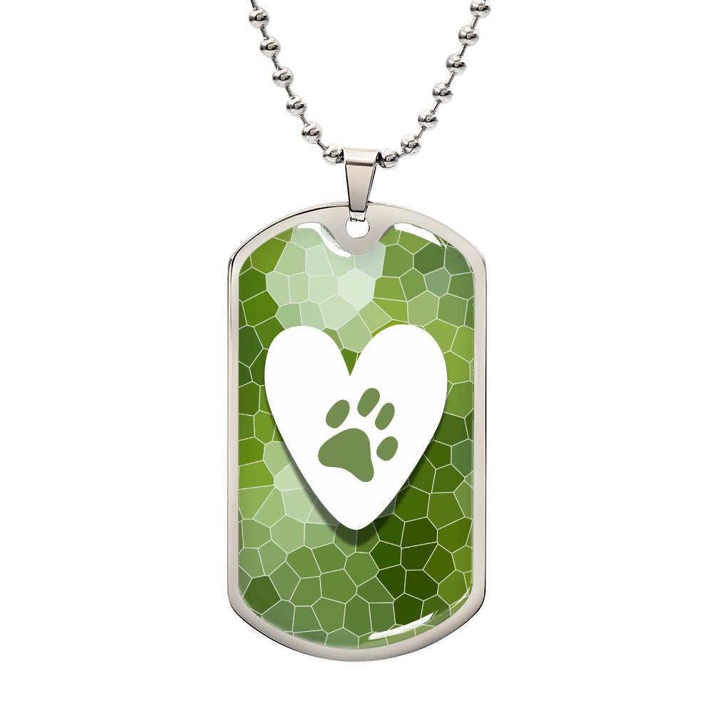 Stained Glass Paw Necklace - Jewelry - Epileptic Al’s Shop