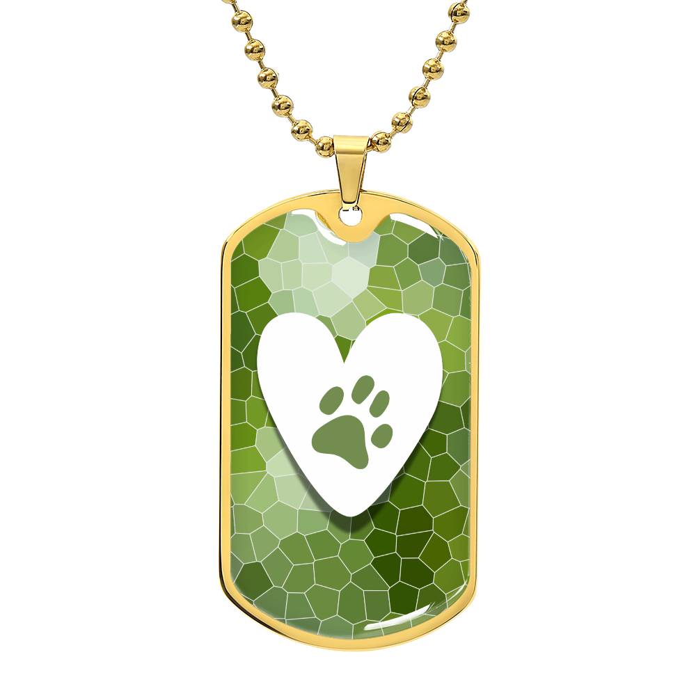 Stained Glass Paw Necklace - Jewelry - Epileptic Al’s Shop