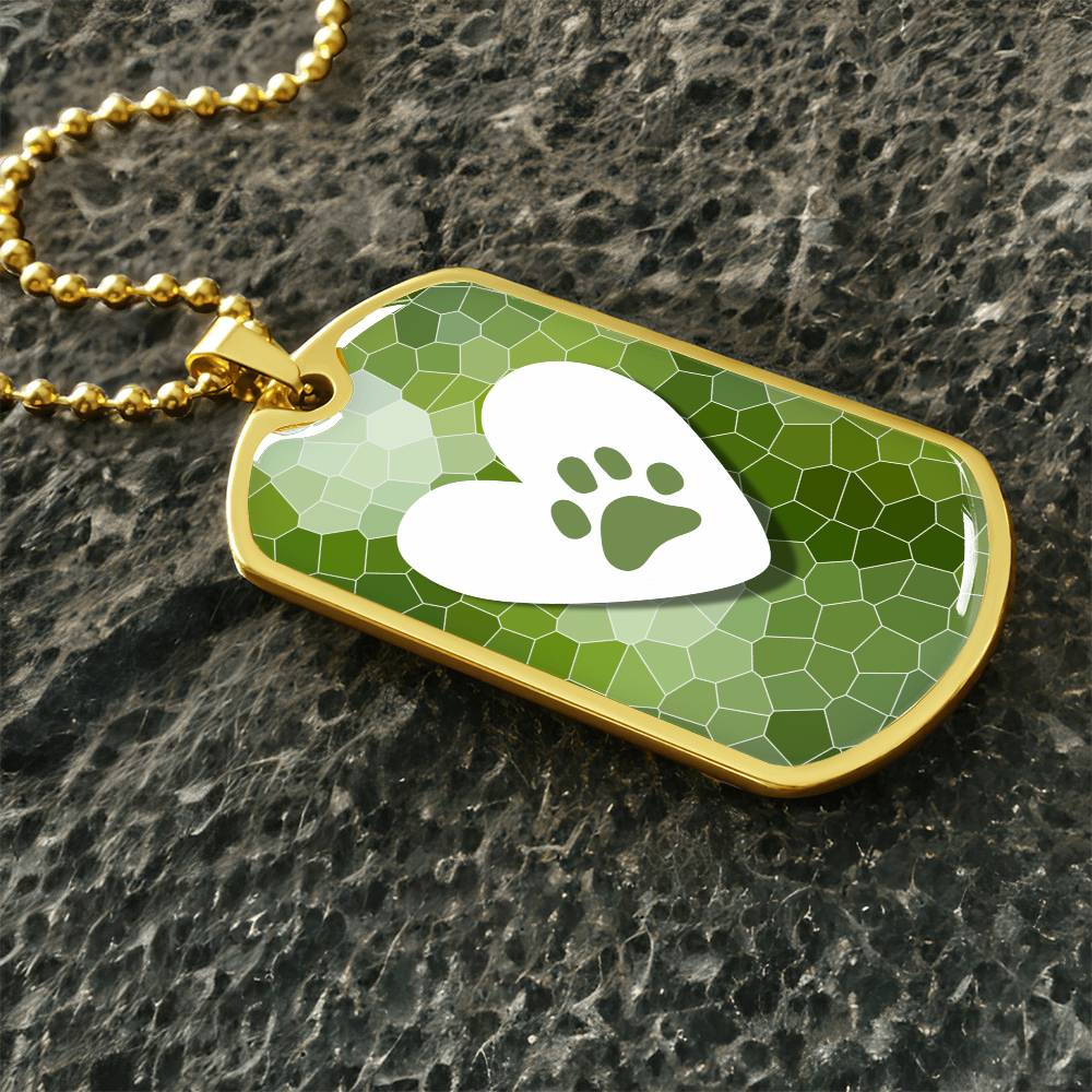 Stained Glass Paw Necklace - Jewelry - Epileptic Al’s Shop