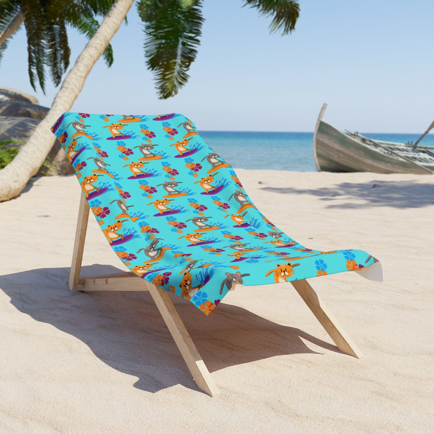Surfer Kitties Beach Towel - Home Decor - Epileptic Al’s Shop