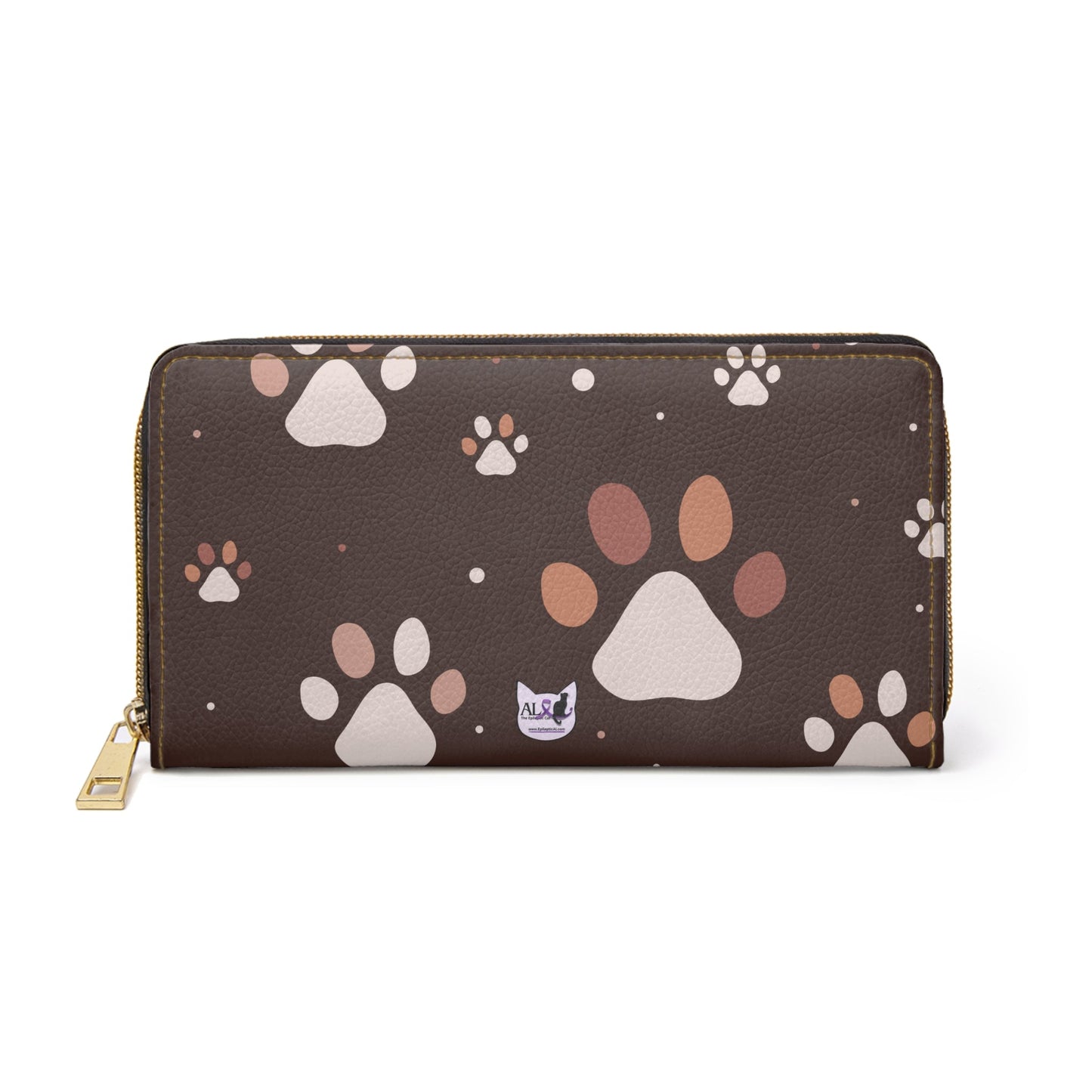 Tan Paws Zipper Wallet - Accessories - Epileptic Al’s Shop