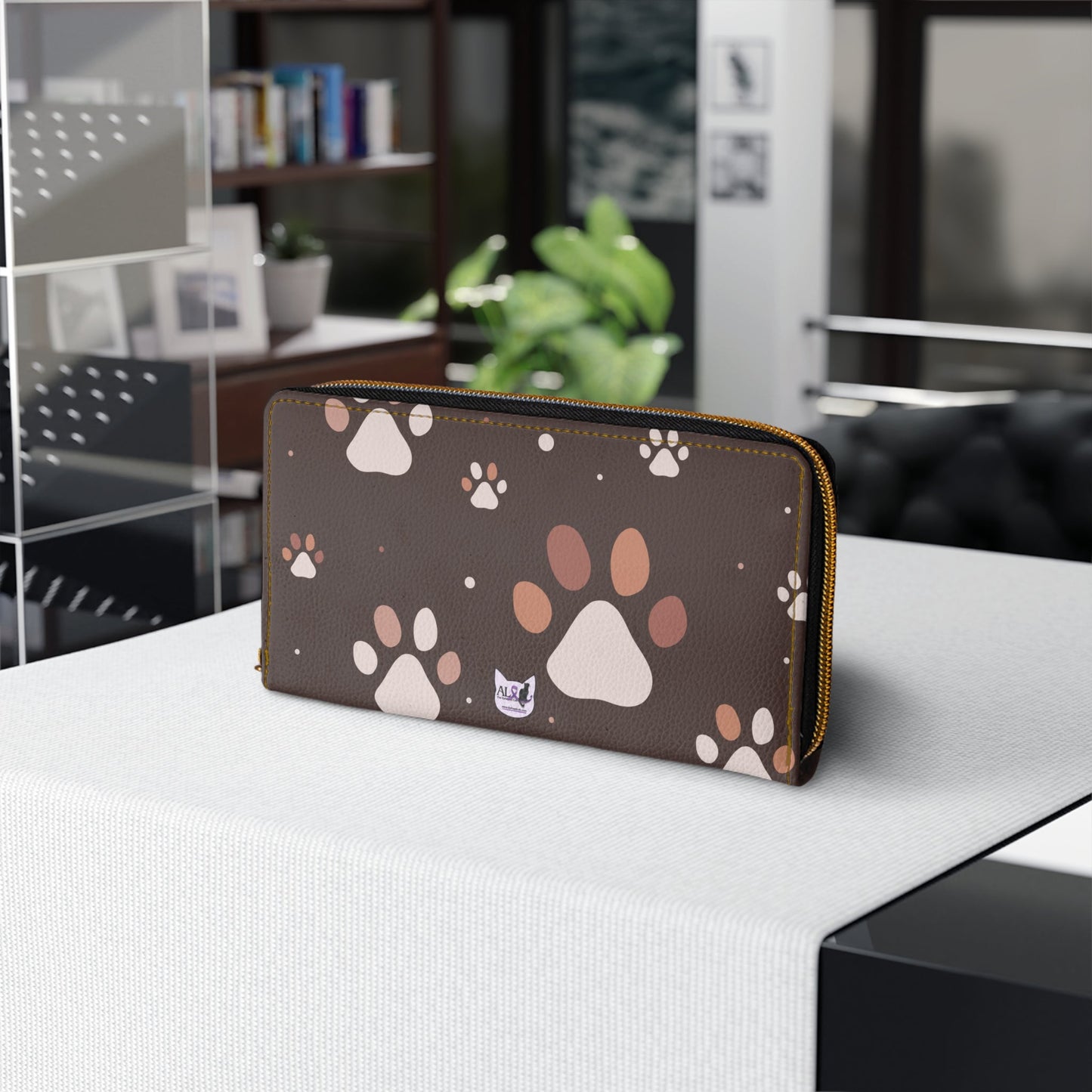 Tan Paws Zipper Wallet - Accessories - Epileptic Al’s Shop