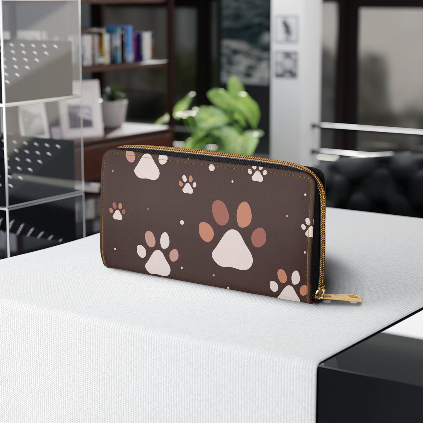 Tan Paws Zipper Wallet - Accessories - Epileptic Al’s Shop