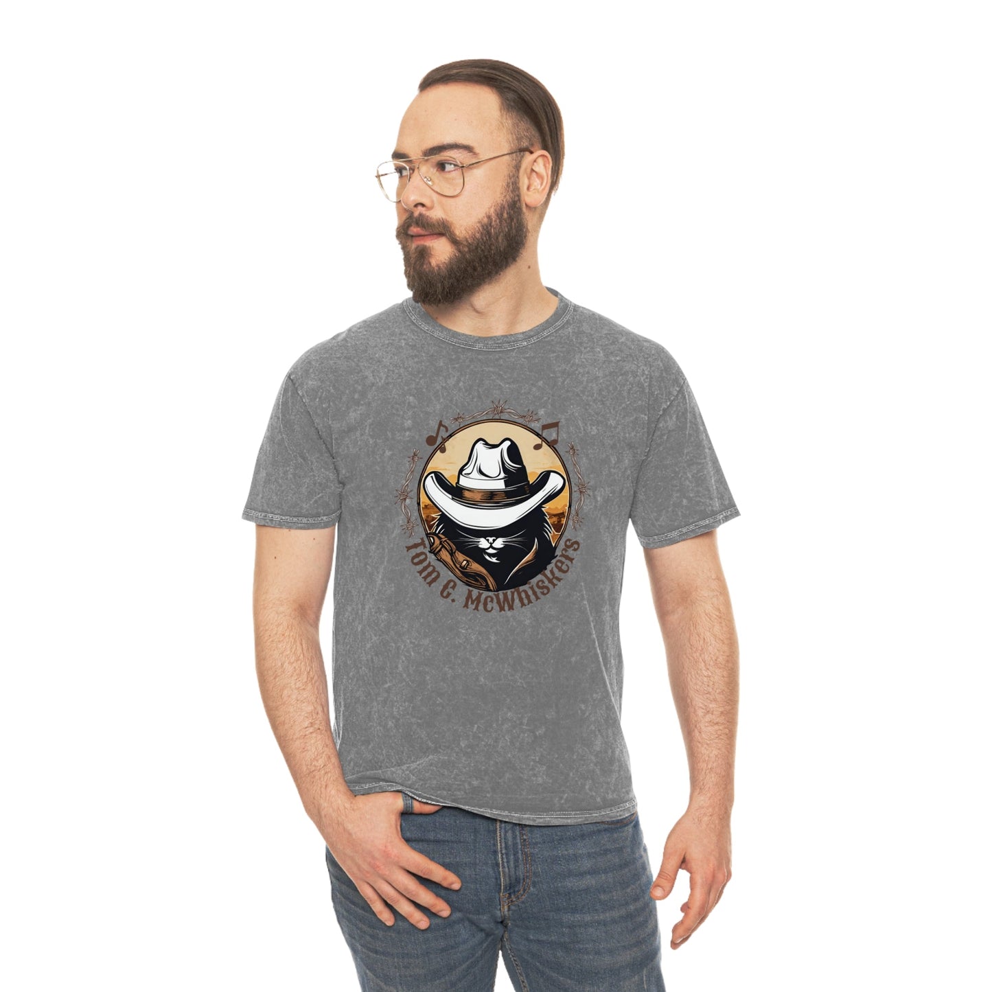 Tom C. McWhiskers Unisex Mineral Wash T - Shirt - T - Shirt - Epileptic Al’s Shop