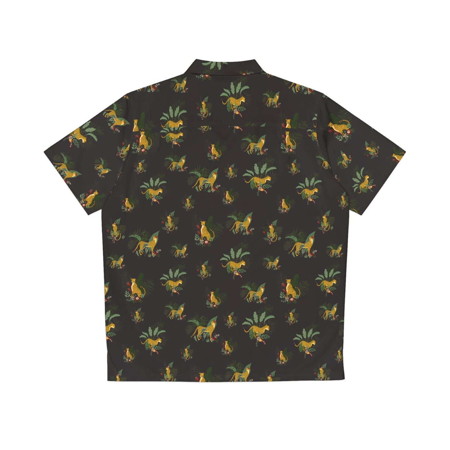 Tropical Wild Cat Men's Hawaiian Shirt - All Over Prints - Epileptic Al’s Shop