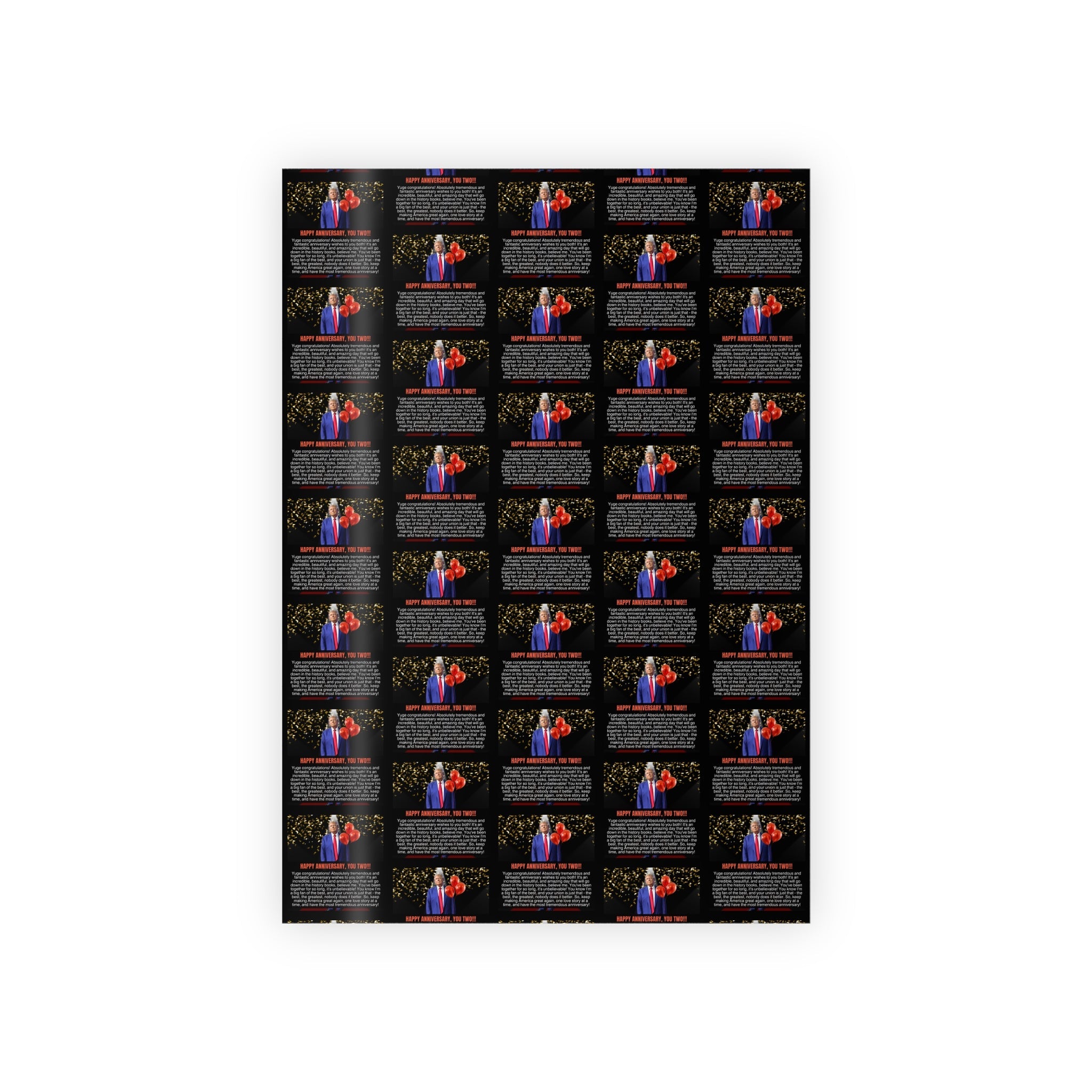Trump Happy Anniversary Gift Wrapping Paper Rolls, 1pc - Paper Products, Gift Wrapping Paper - EpiAl's Shop