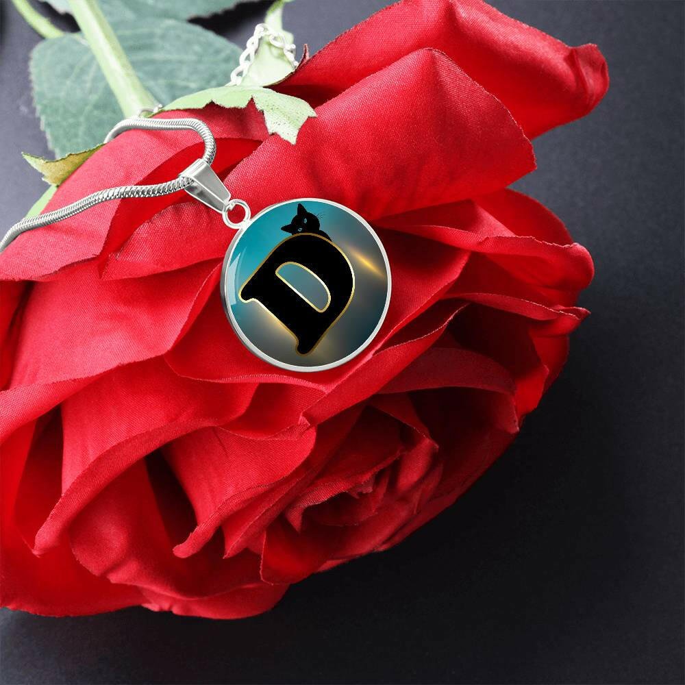 Turquoise Gold D Necklace - EpiAl's Shop