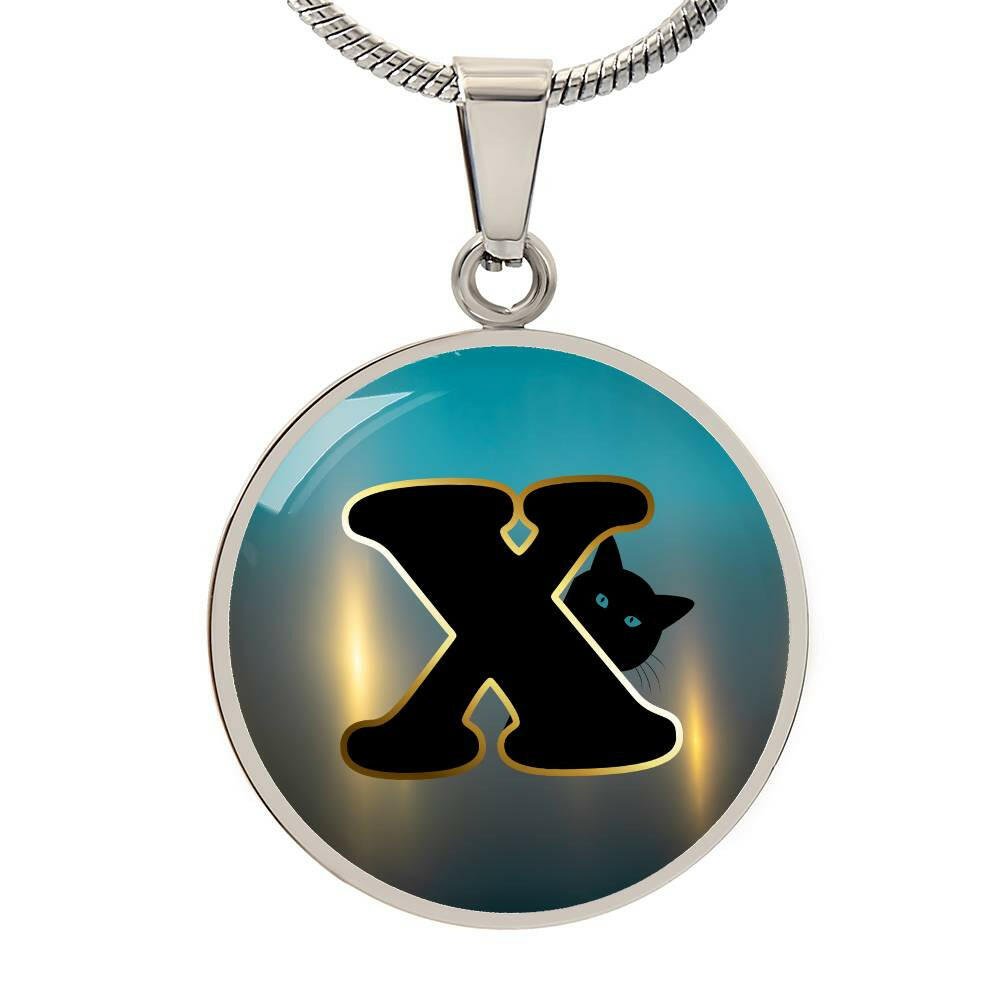 Turquoise Gold X Necklace - Jewelry - Epileptic Al’s Shop