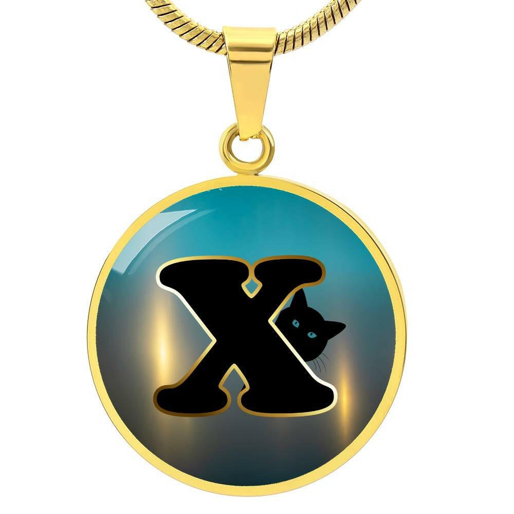 Turquoise Gold X Necklace - Jewelry - Epileptic Al’s Shop