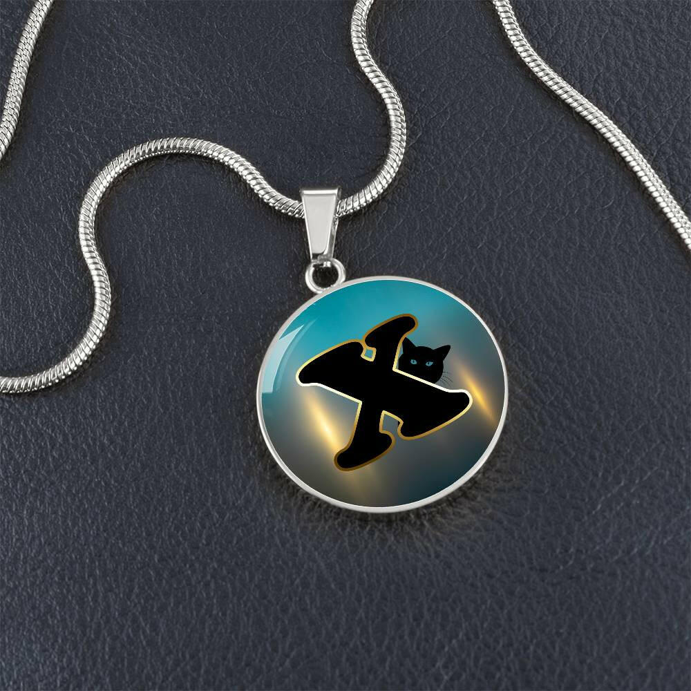 Turquoise Gold X Necklace - Jewelry - Epileptic Al’s Shop