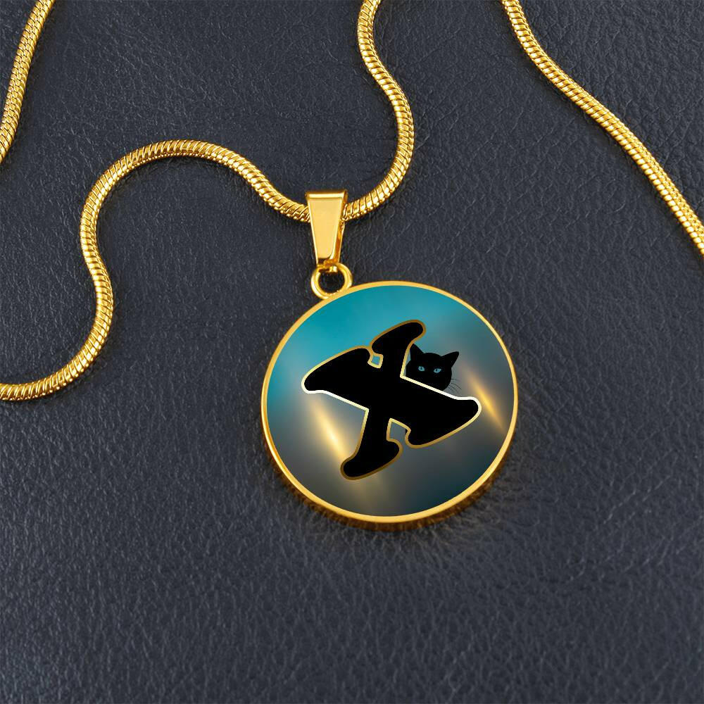 Turquoise Gold X Necklace - Jewelry - Epileptic Al’s Shop