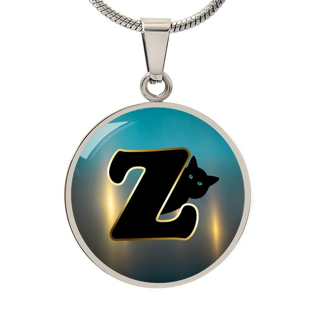 Turquoise Gold Z Necklace - Jewelry - Epileptic Al’s Shop