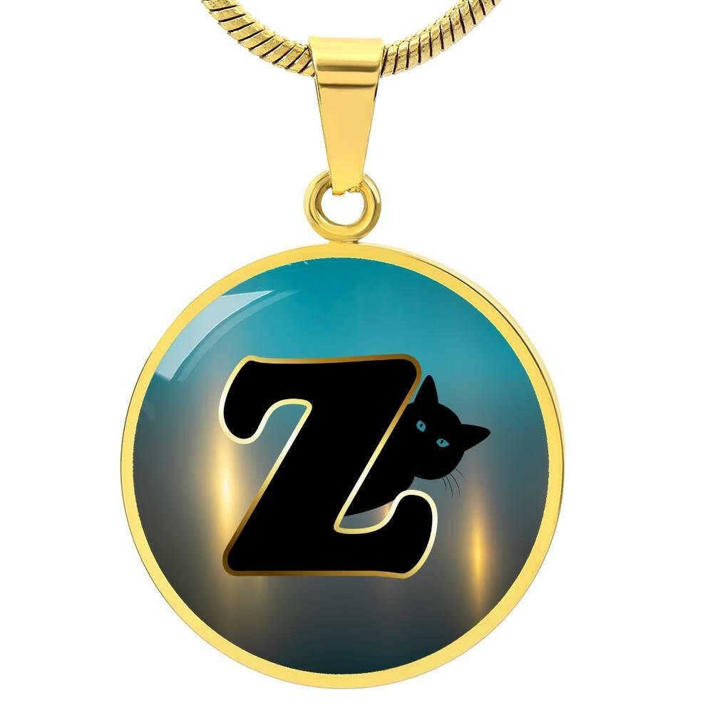 Turquoise Gold Z Necklace - Jewelry - Epileptic Al’s Shop