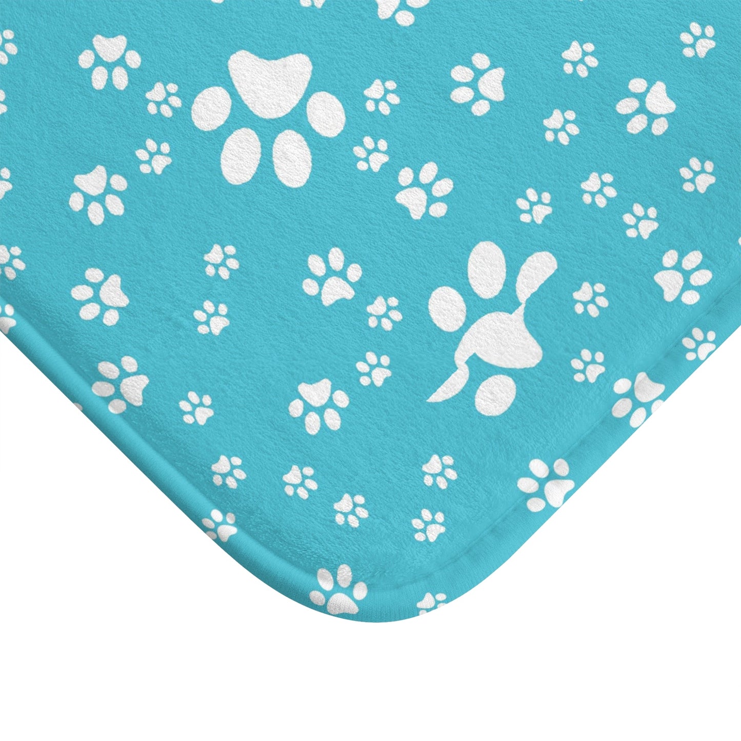 Turquoise Paw Bath Mat - Home Decor - Epileptic Al’s Shop