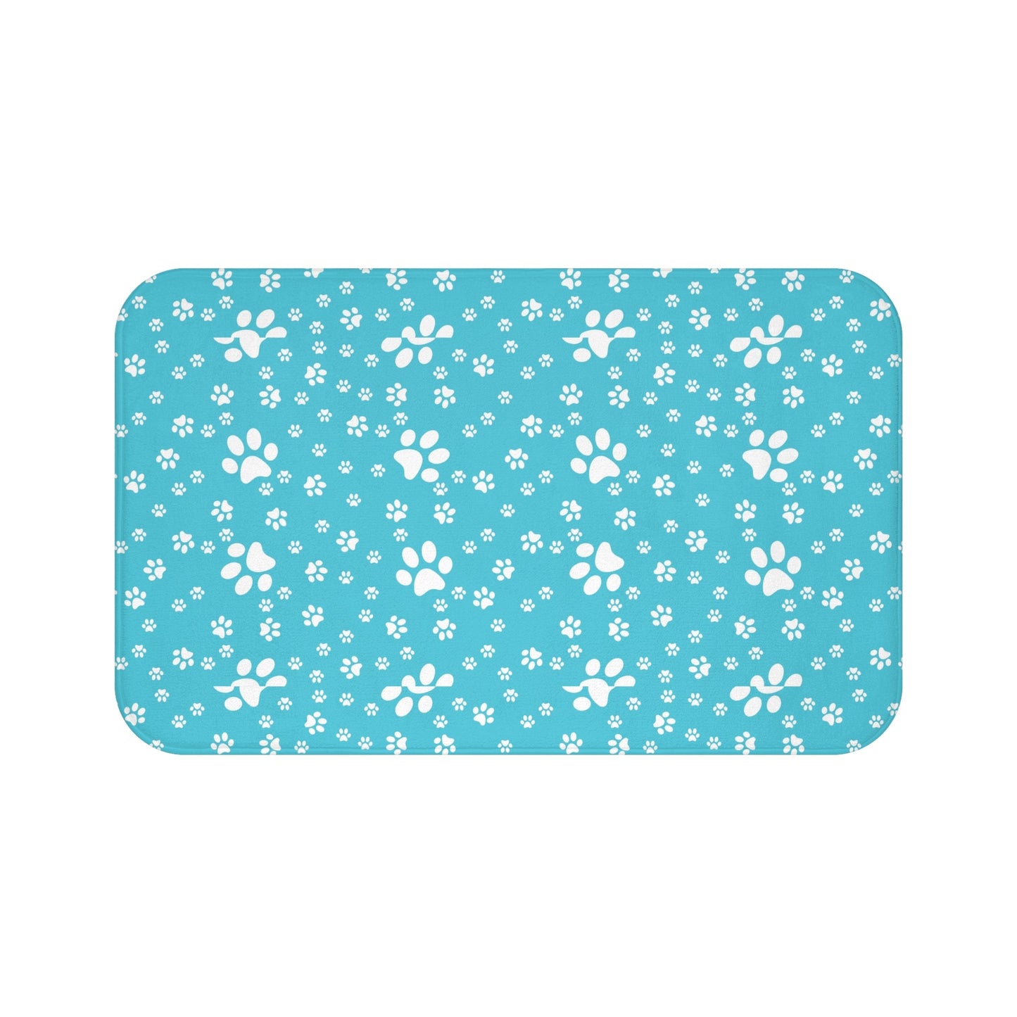 Turquoise Paw Bath Mat - Home Decor - Epileptic Al’s Shop