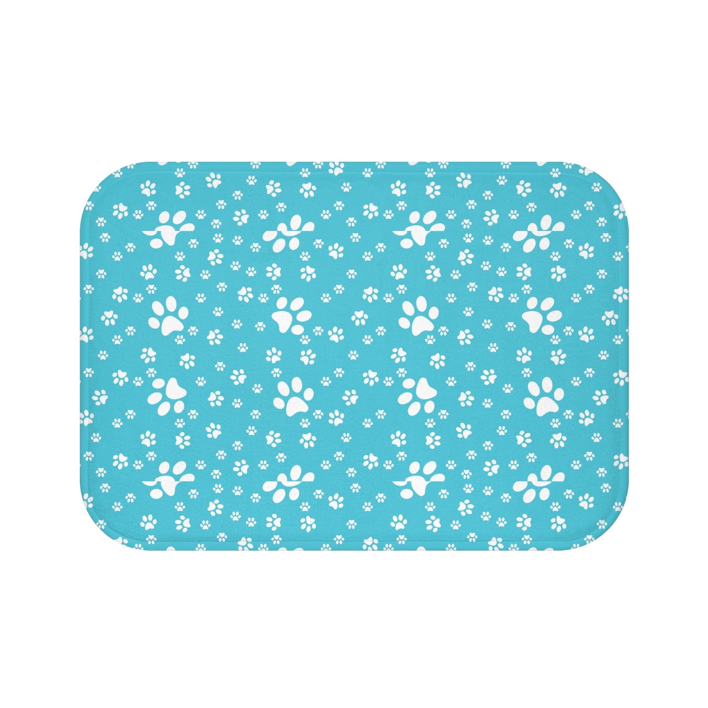 Turquoise Paw Bath Mat - Home Decor - Epileptic Al’s Shop