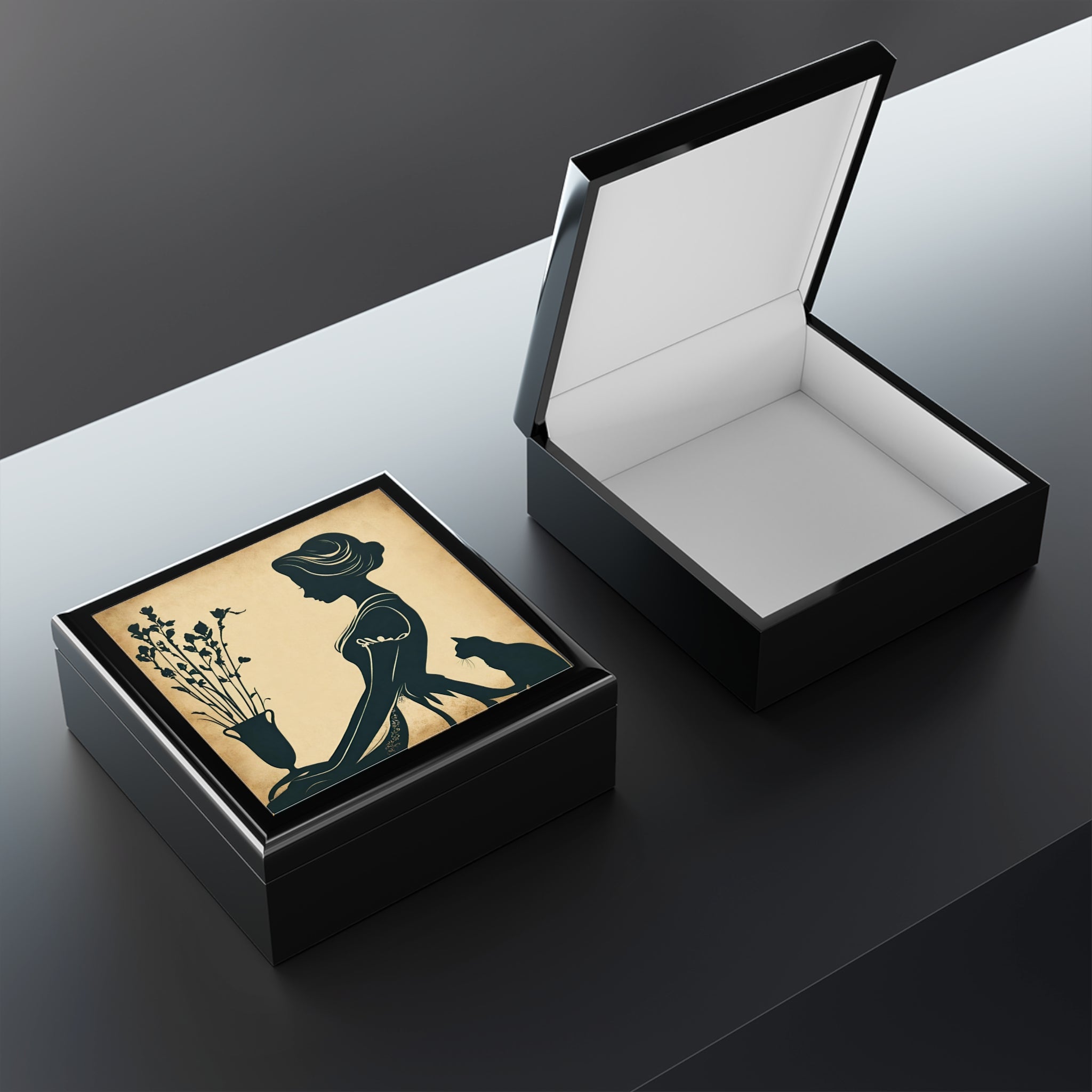 Vintage Cat Lady Jewelry Box - EpiAl's Shop