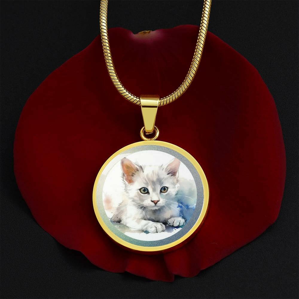 White Kitty Necklace - Jewelry - Epileptic Al’s Shop
