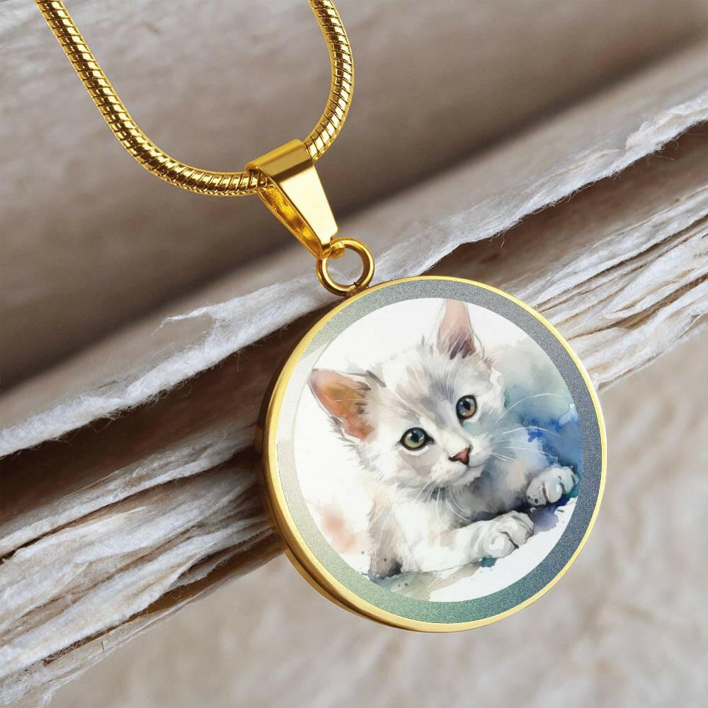 White Kitty Necklace - Jewelry - Epileptic Al’s Shop
