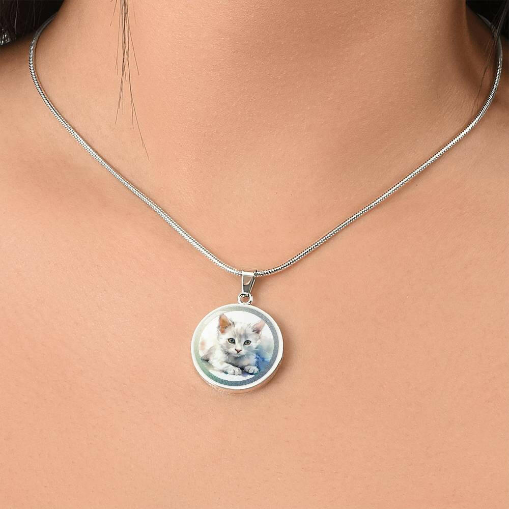 White Kitty Necklace - Jewelry - Epileptic Al’s Shop
