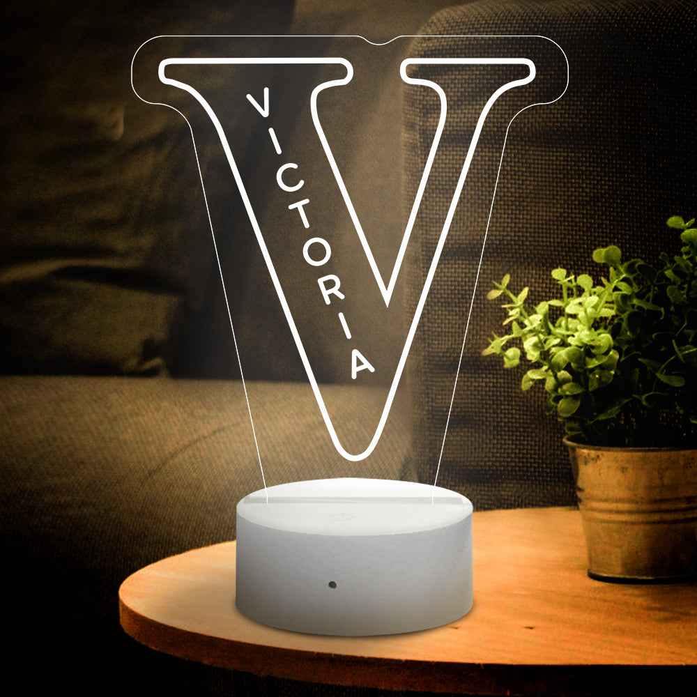 LED A–Z Personalized Lamp | “Yes, It’s Your Name. Obviously.”