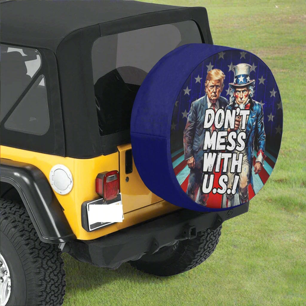 Don't Mess with U.S. Spare Tire Cover(Large)(17")