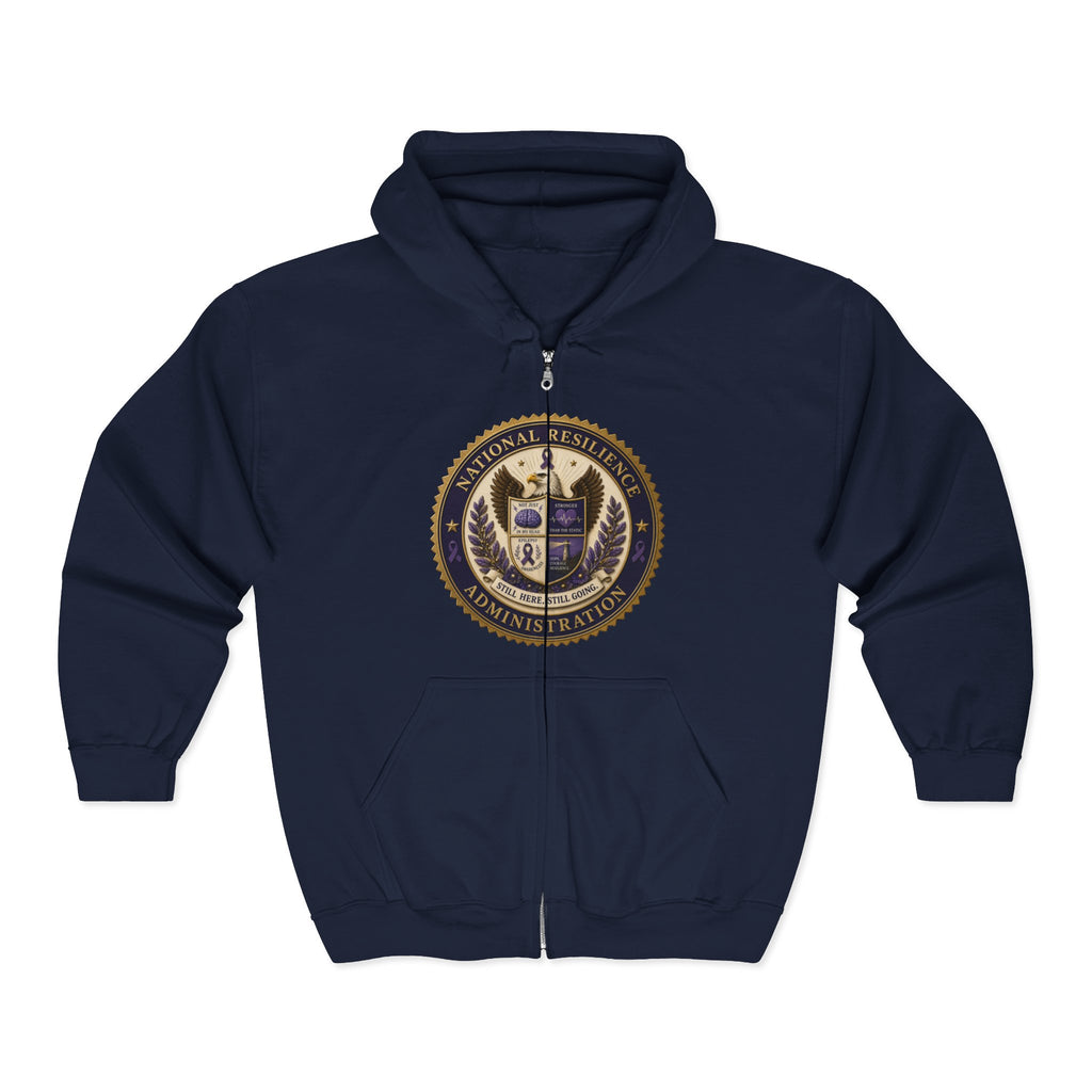 National Resilience Administration Full-Zip Hoodie | Still Here. Still Going.