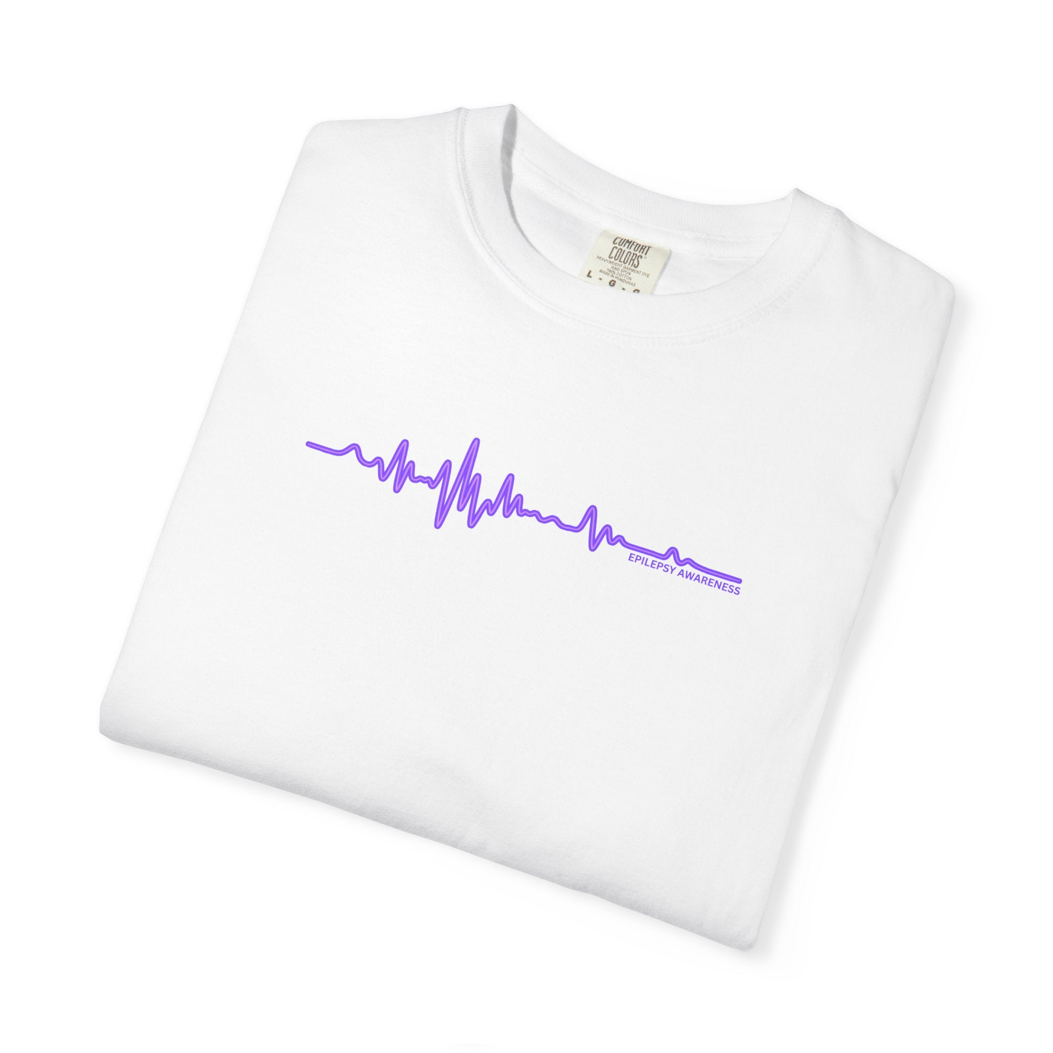 Minimalist Epilepsy Awareness EEG Wave Unisex T-Shirt – Purple Line Design