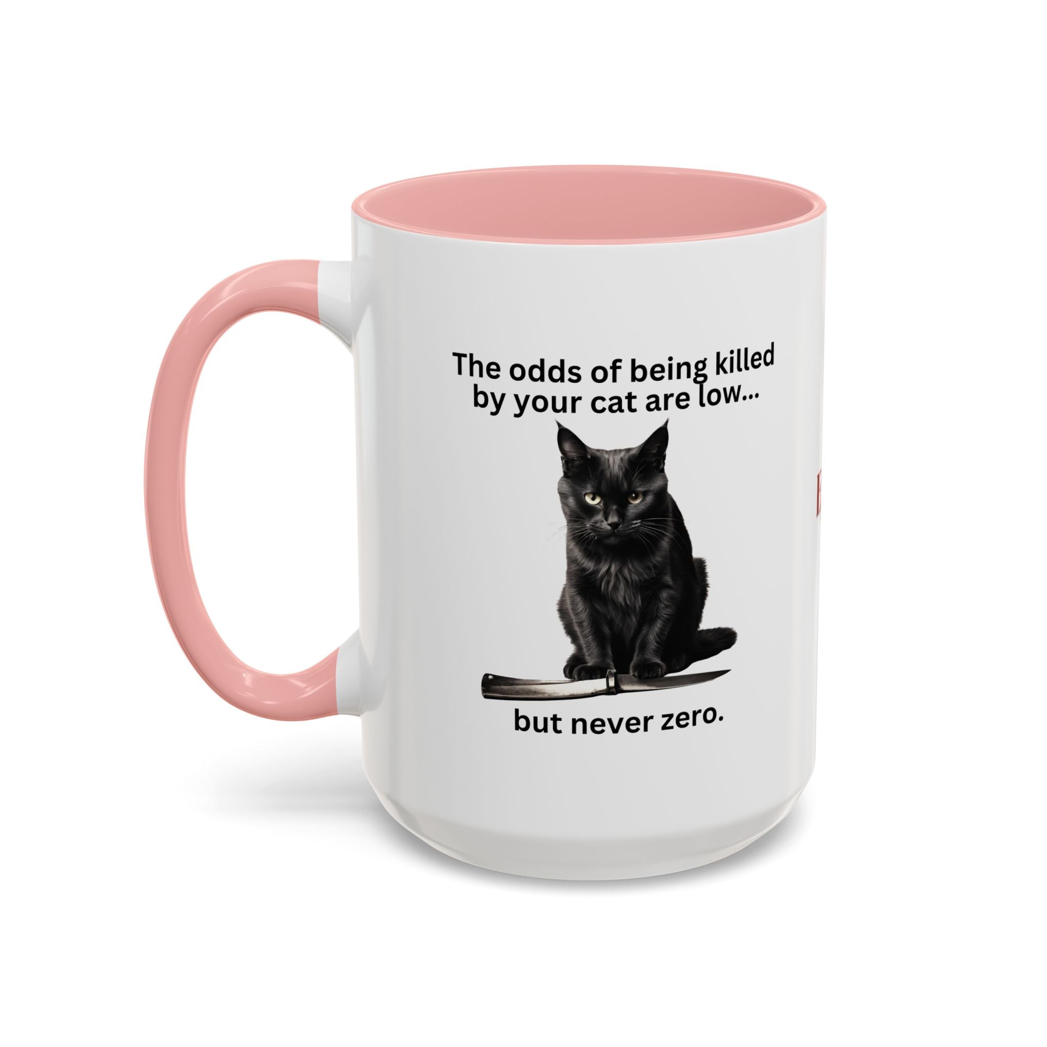 Photo depicting the ​Killer Cat Odds Accent Coffee Mug (11, 15oz) from EpiAl's Shop.