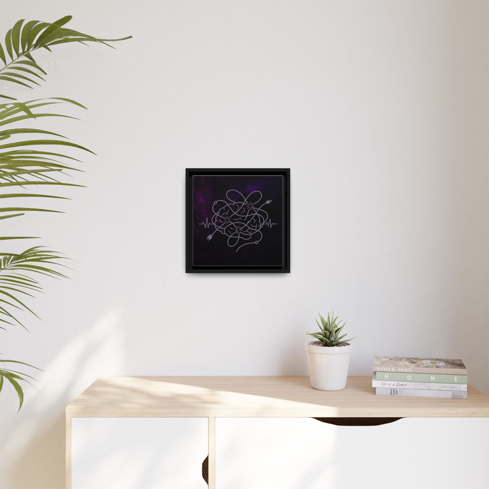 Tangled Brain Epilepsy Awareness Framed Canvas Print