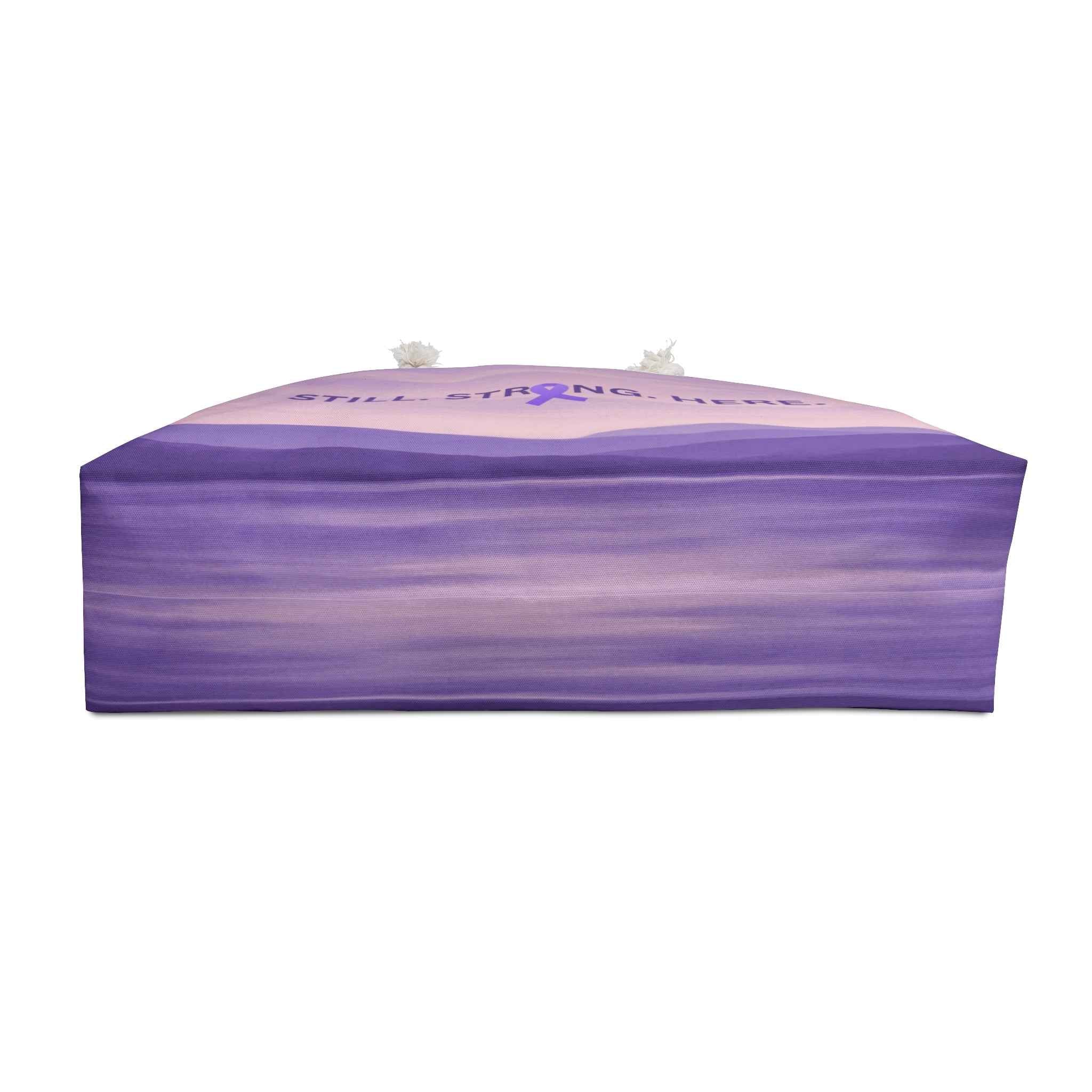 Strength in Stillness – Purple Ribbon Weekender Tote