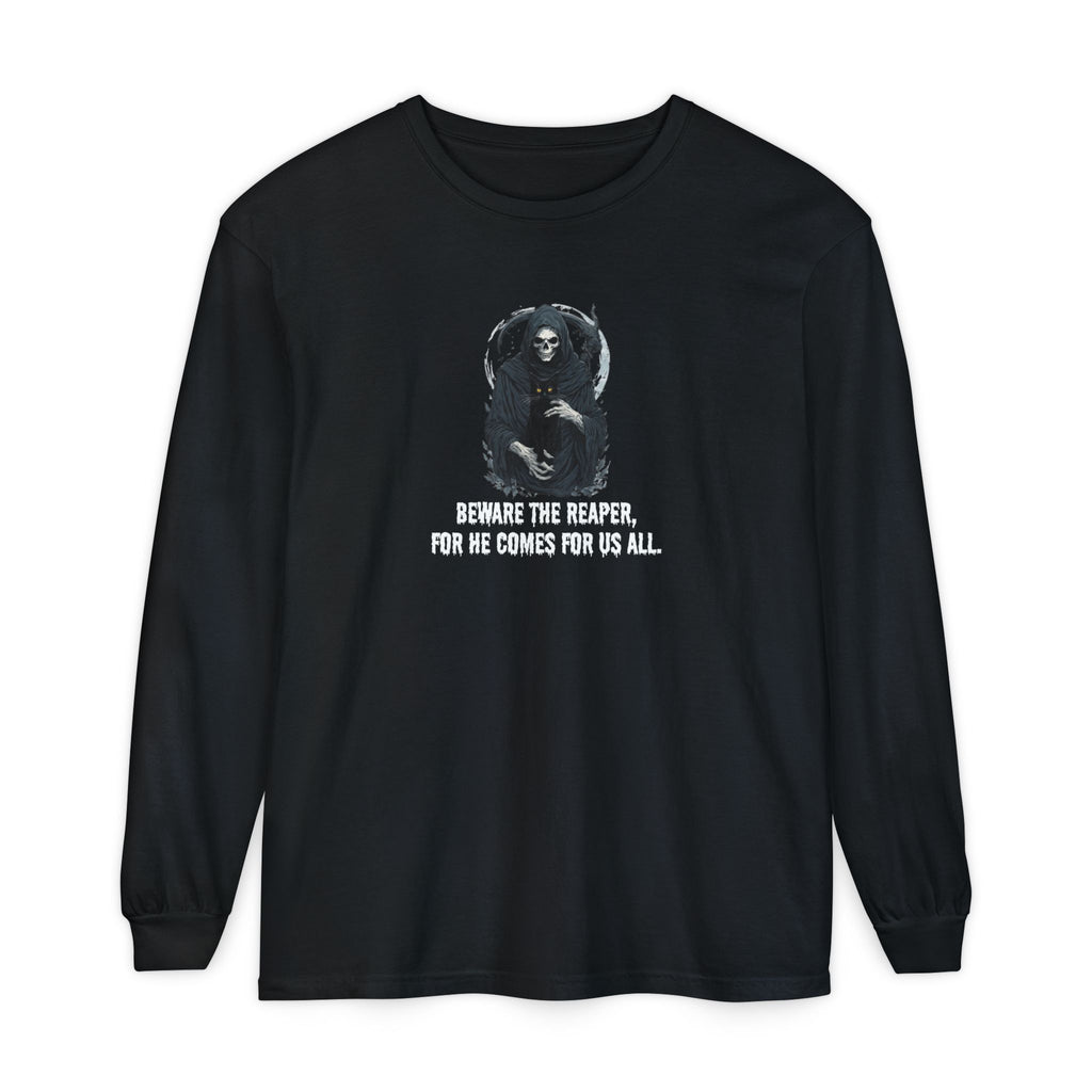 Grim Reaper Long Sleeve T-Shirt, Halloween Apparel