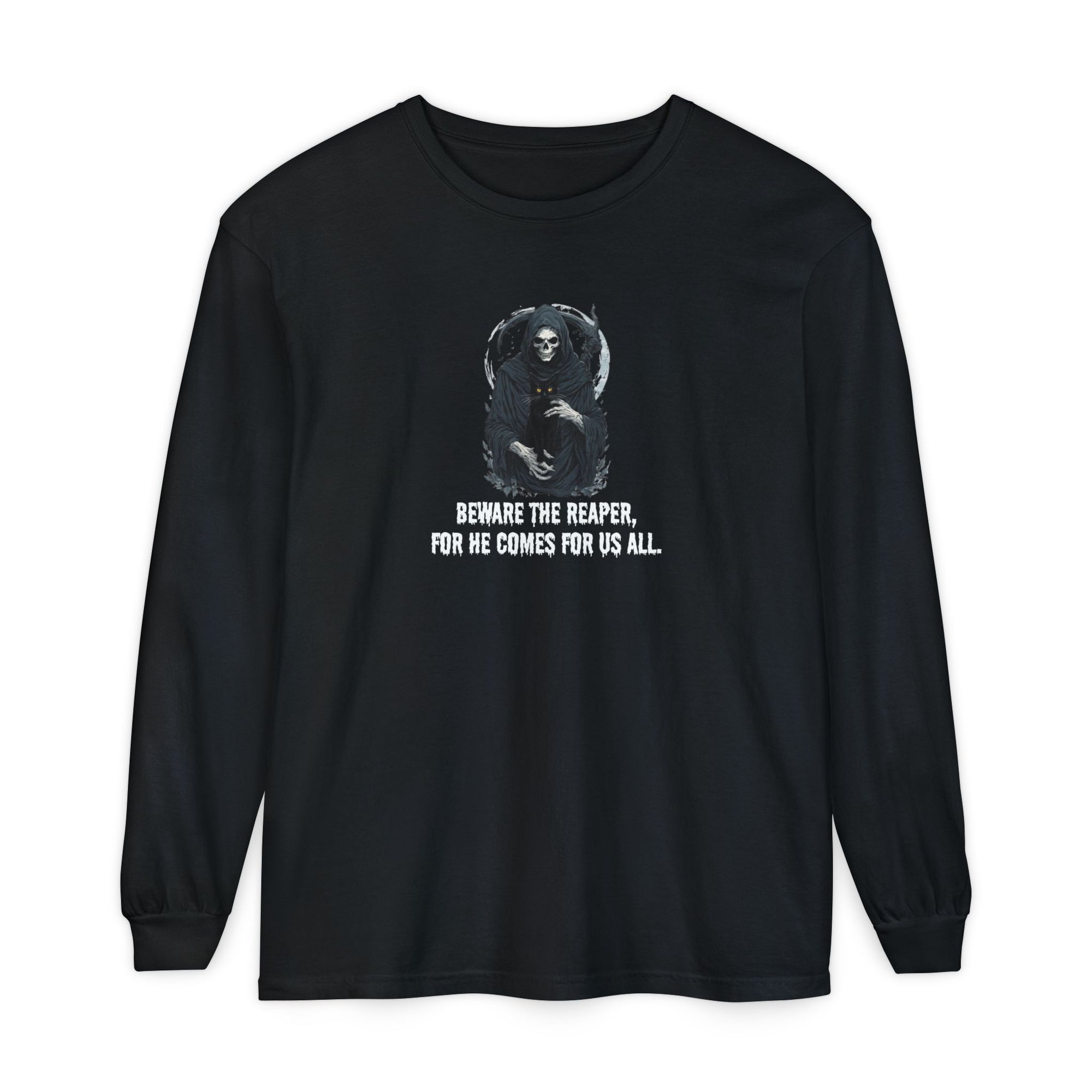 Grim Reaper Long Sleeve T-Shirt, Halloween Apparel