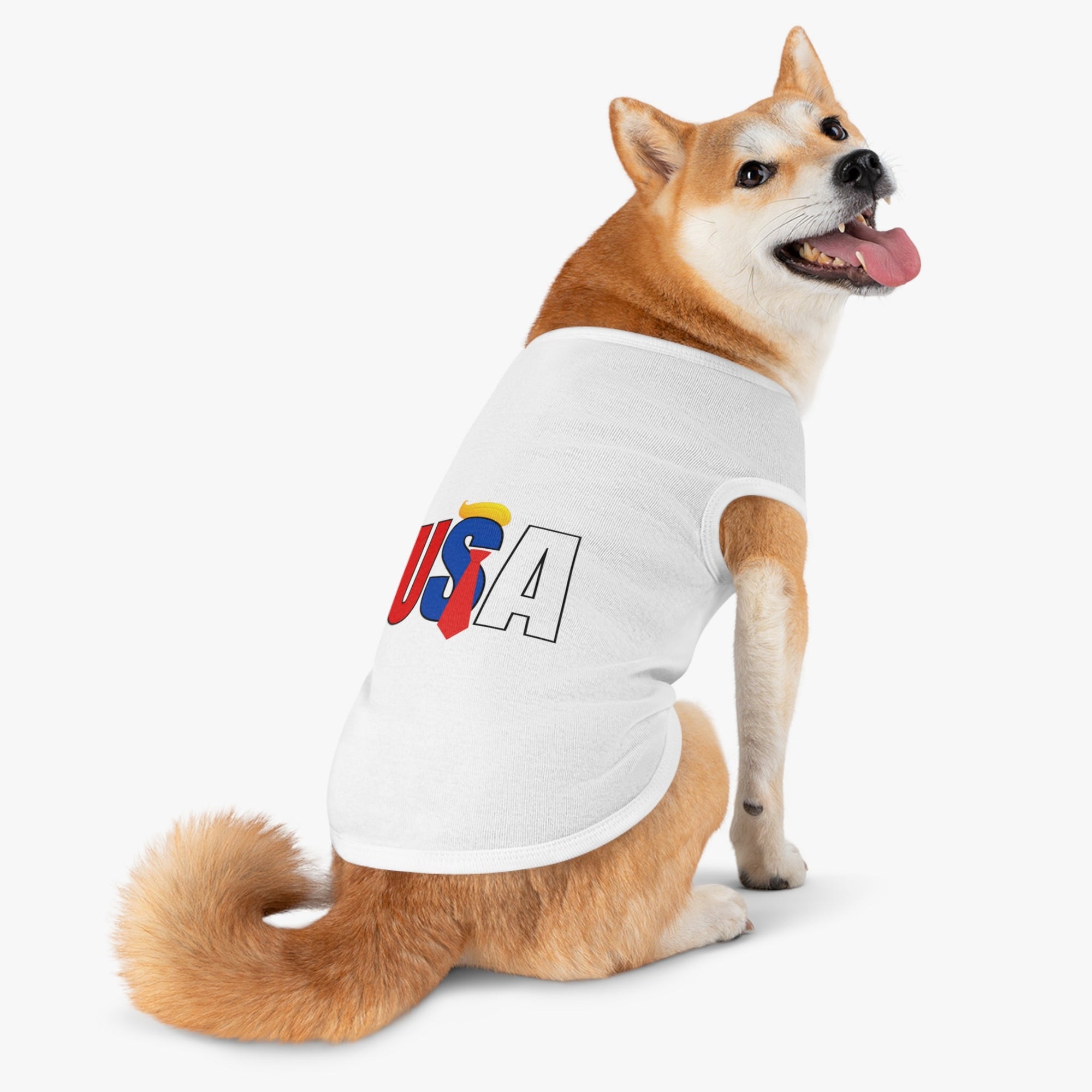 Trump USA Pet Tank Top for Celebrations & Holidays Printify
