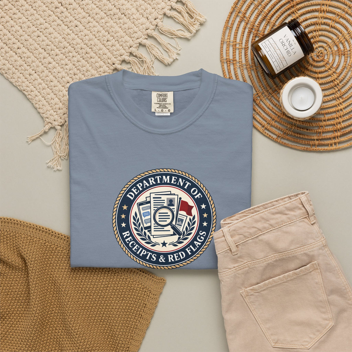 Department of Receipts & Red Flags T-Shirt | True Crime Faux Agency Tee