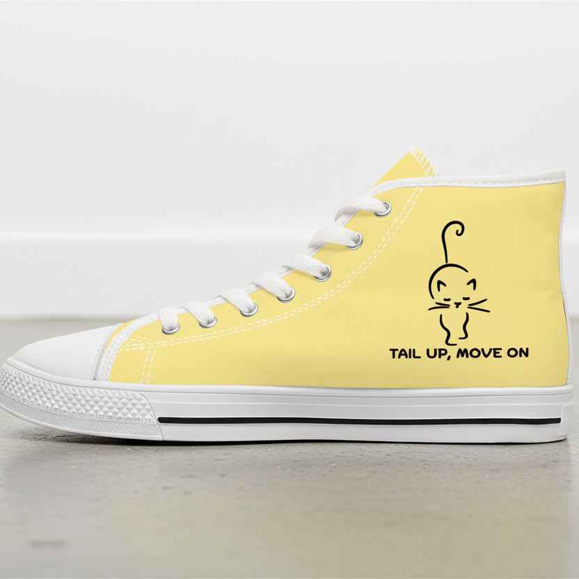 Tail Up, Move On High-Top Canvas Sneakers