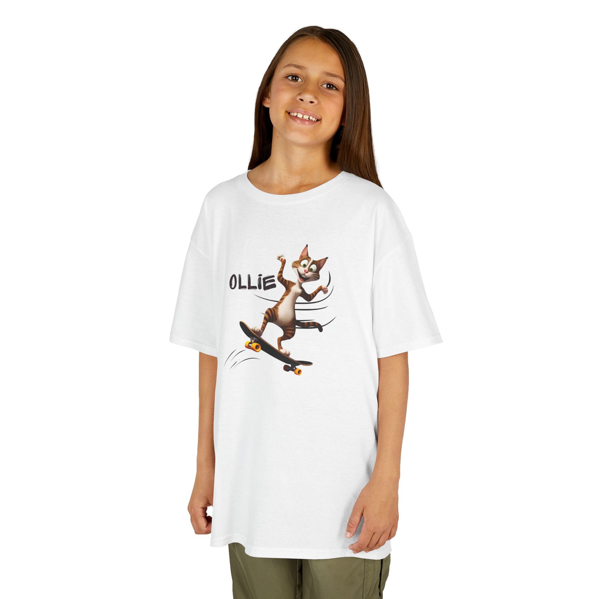 Kids Ollie Cat Tee - Fun and Playful Cotton T-Shirt for Children