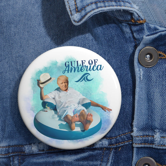 Trump Gulf of America Pin Buttons Printify