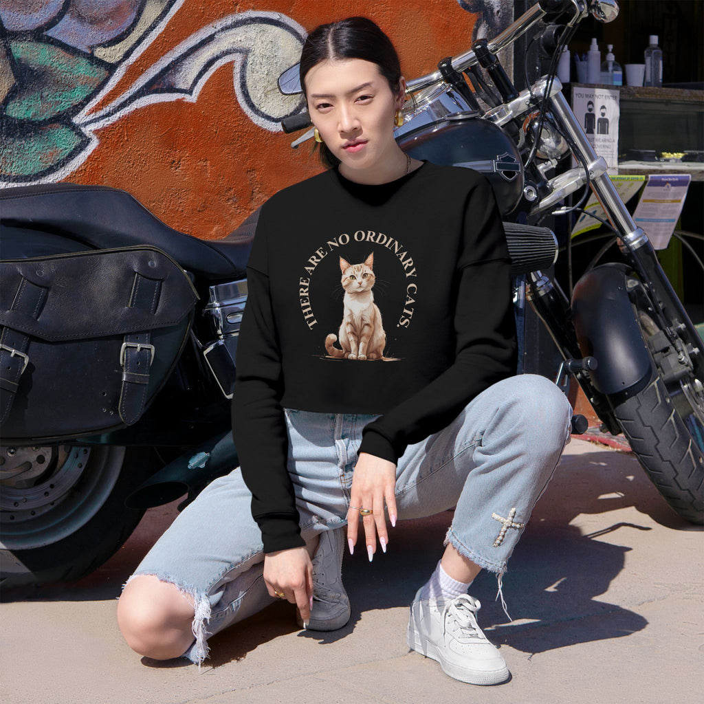 No Ordinary Cats Women's Cropped Sweatshirt