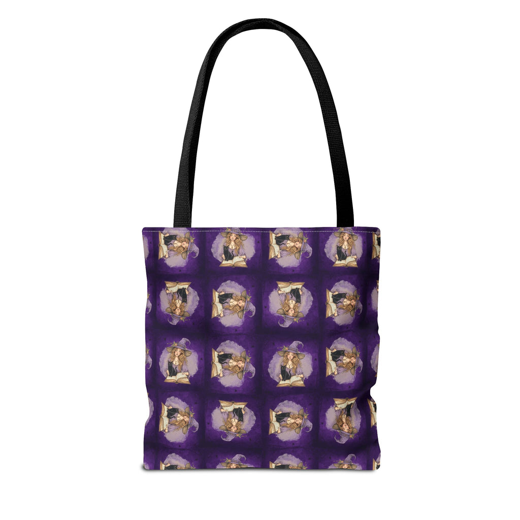 Vibrant Witchy Cat Lady Tote Bag