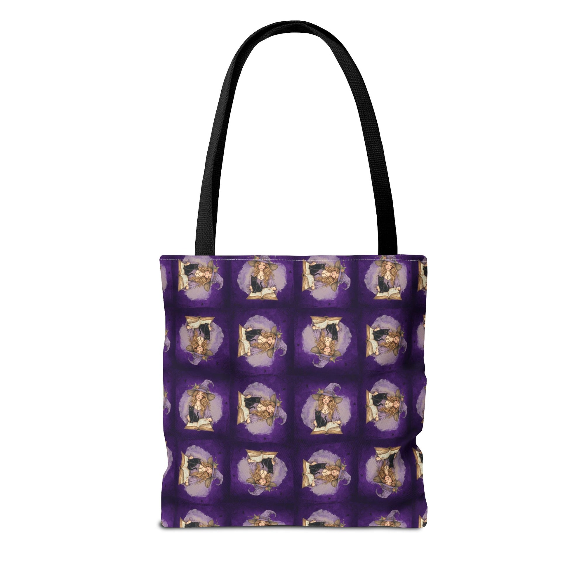 Vibrant Witchy Cat Lady Tote Bag