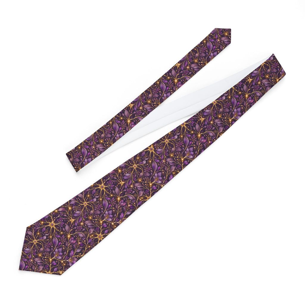 Beautifully Miswired | Purple & Gold Epilepsy Awareness Neuron Necktie