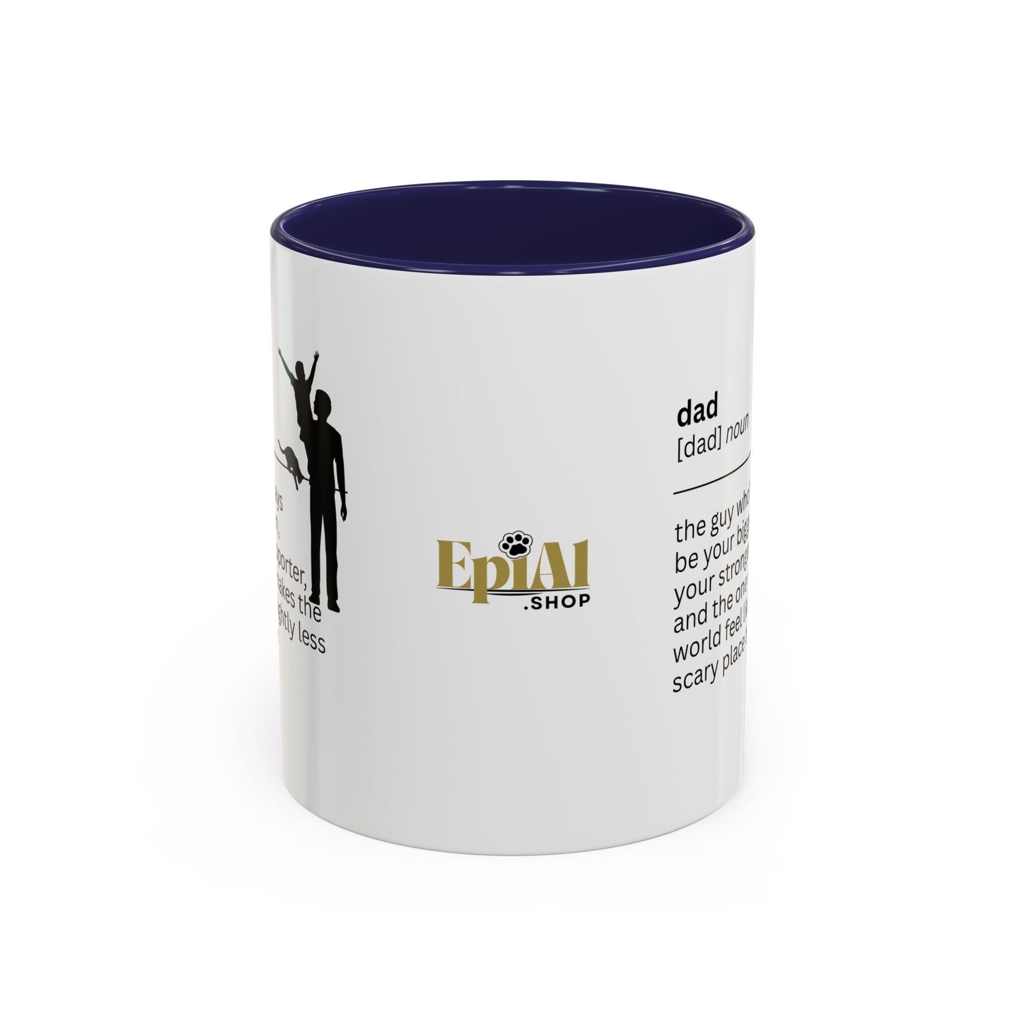 Dad Biggest Fan Accent Coffee Mug - Perfect Gift for Dads